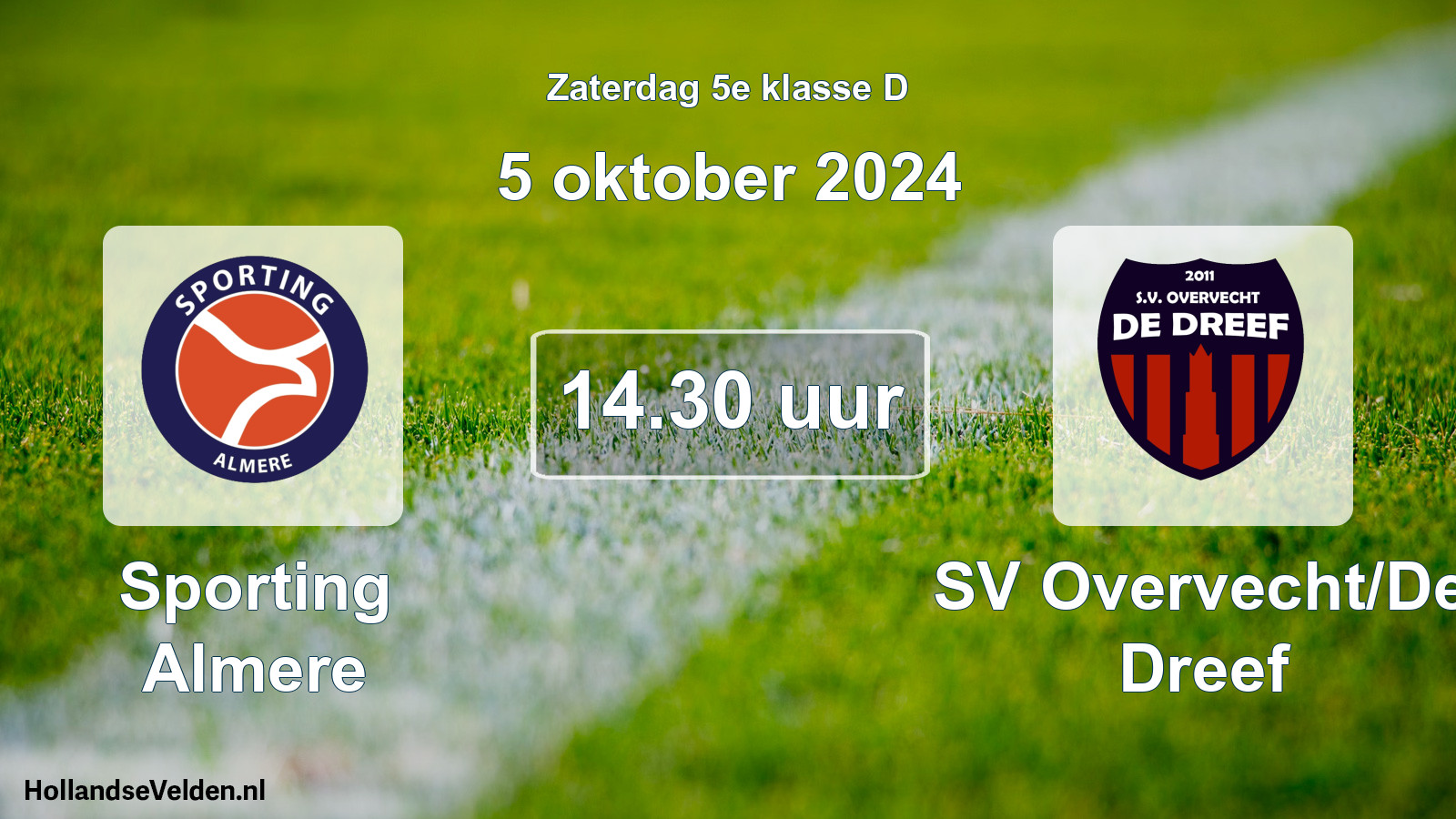 Scheduled Match: Sporting Almere - SV Overvecht/De Dreef (5 October 2024)