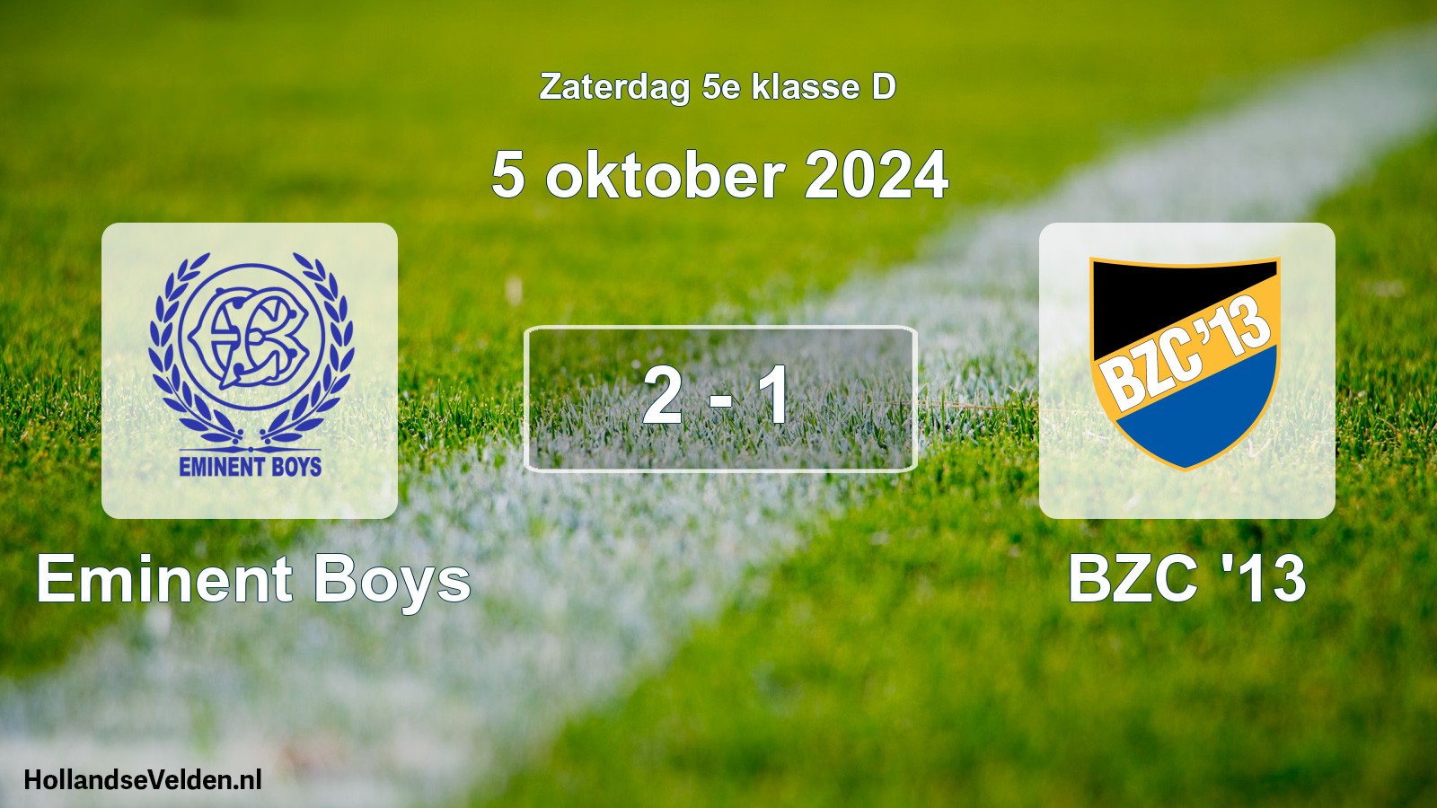 Total number of matches played: Eminent Boys - BZC '13 2 - 1 (5 October 2024)