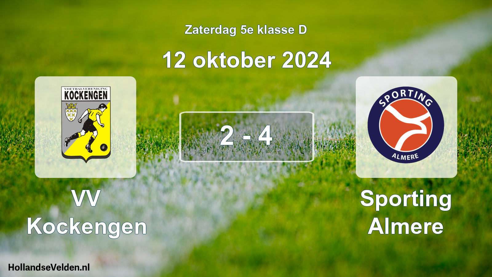 Total number of matches played: VV Kockengen - Sporting Almere 2 - 4 (12 October 2024)