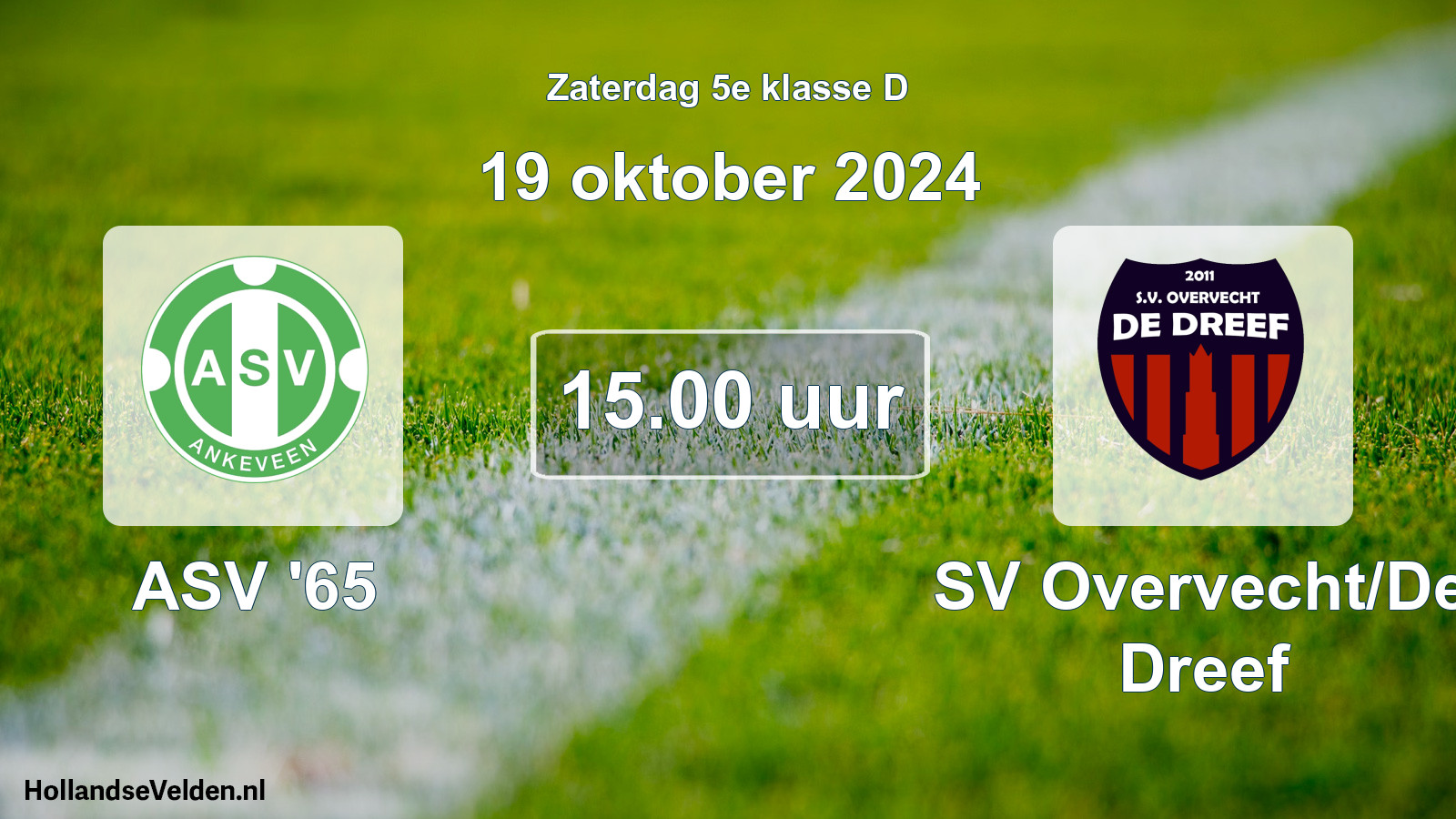 Scheduled Match: ASV '65 - SV Overvecht/De Dreef (19 October 2024)