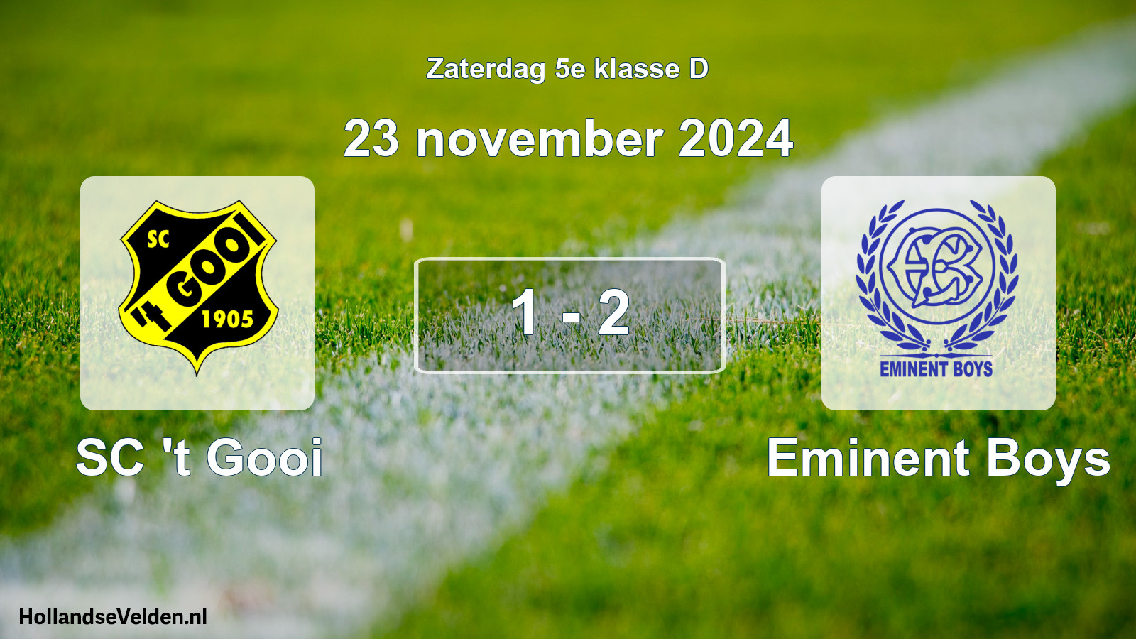 Total number of matches played: SC 't Gooi - Eminent Boys 1 - 2 (23 November 2024)