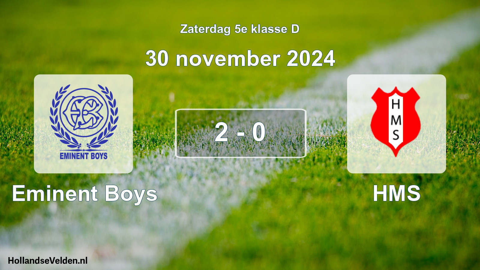 Total number of matches played: Eminent Boys - HMS 2 - 0 (30 November 2024)
