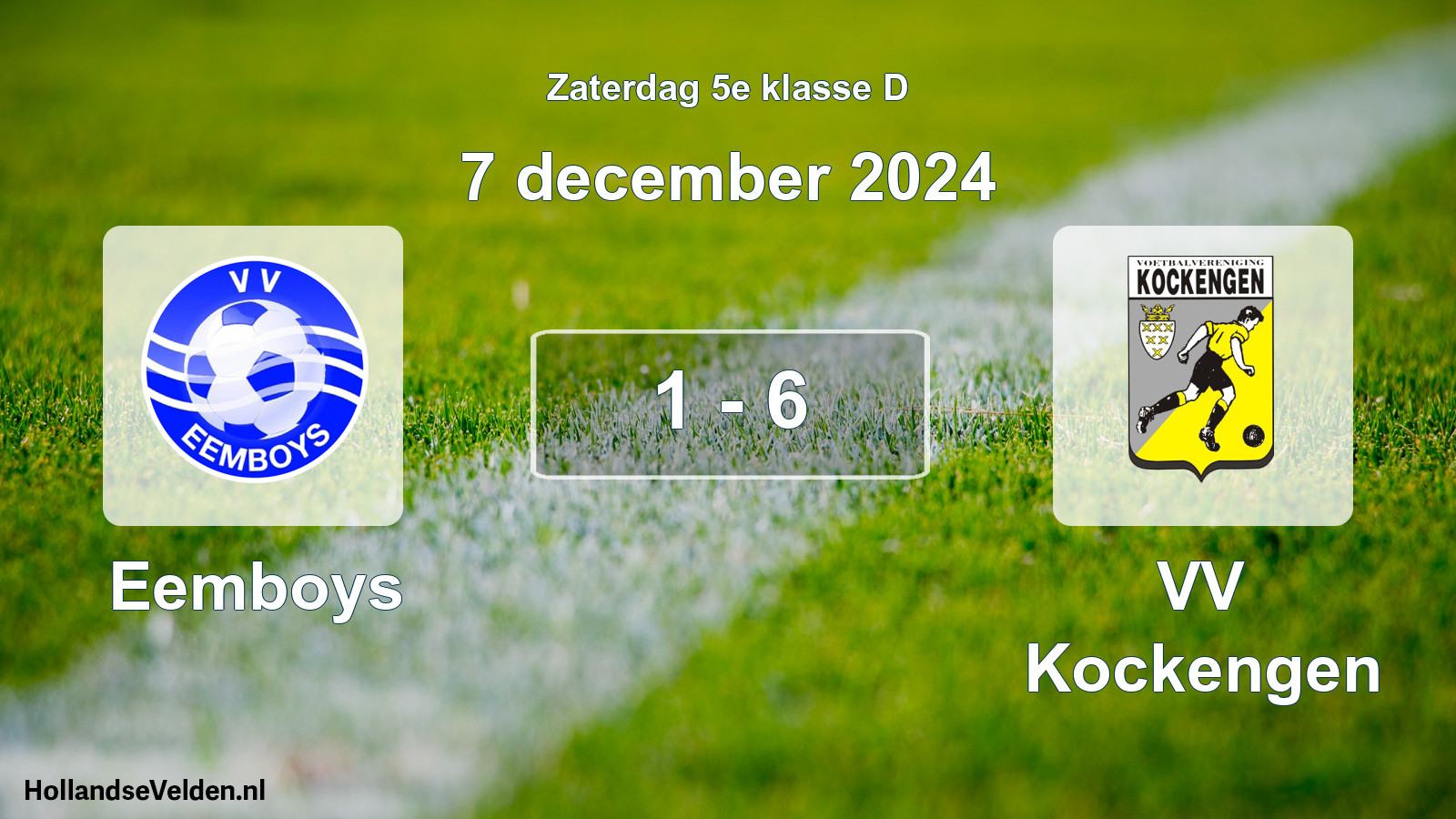 Total number of matches played: Eemboys - VV Kockengen 1 - 6 (7 December 2024)