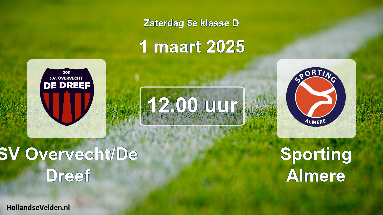 Scheduled Match: SV Overvecht/De Dreef - Sporting Almere (1 March 2025)