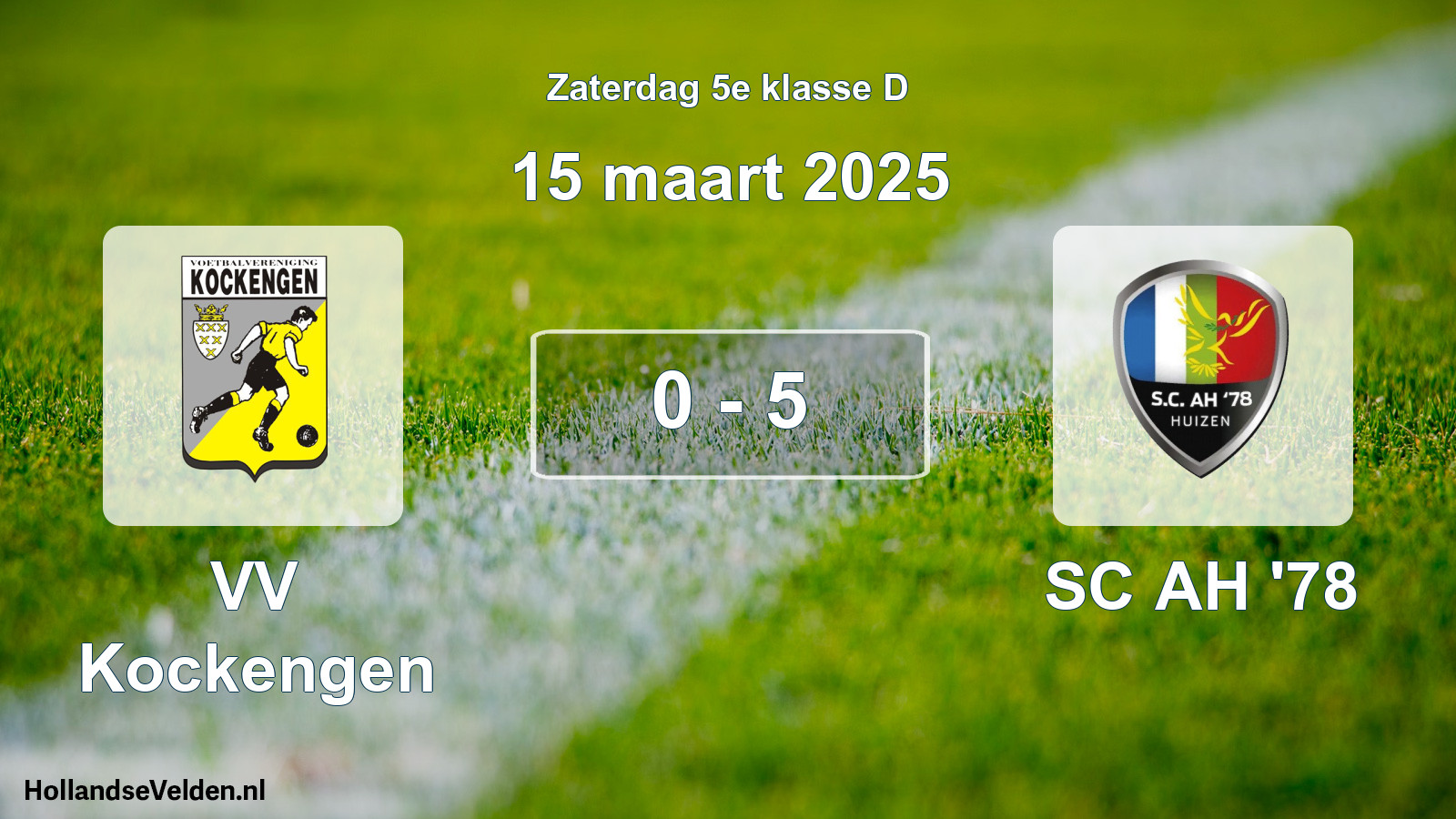 Total number of matches played: VV Kockengen - SC AH '78 0 - 5 (15 March 2025)