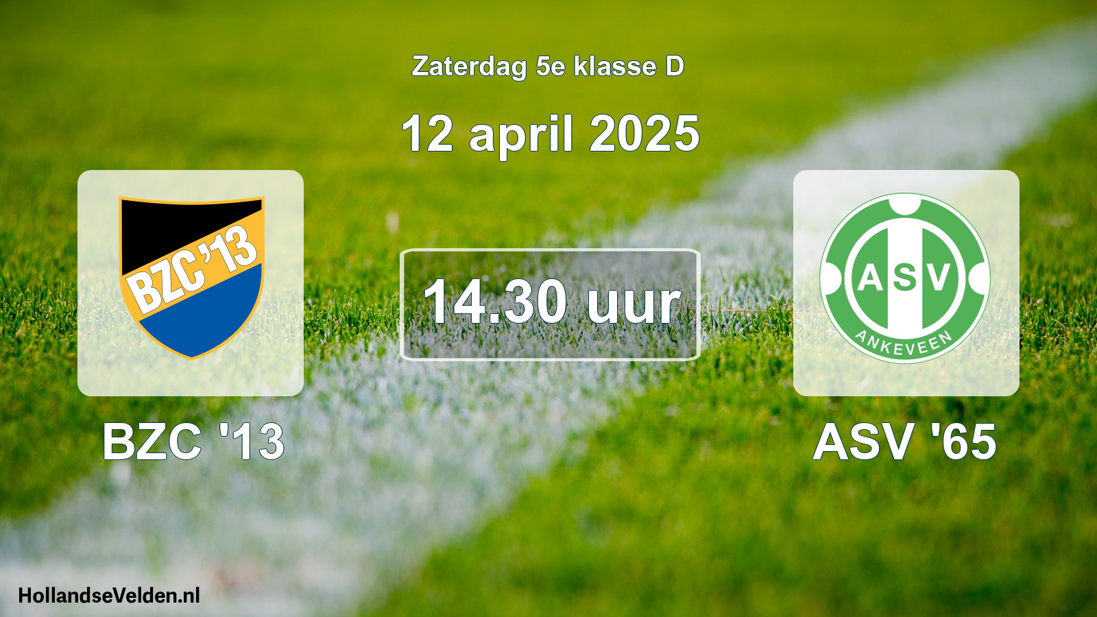 Scheduled Match: BZC '13 - ASV '65 (12 April 2025)