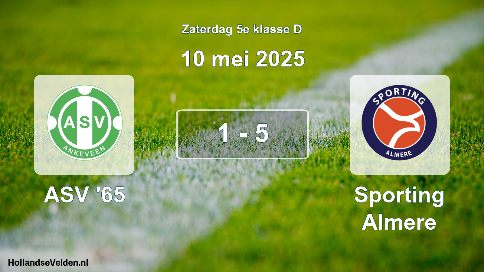 Total number of matches played: ASV '65 - Sporting Almere 1 - 5 (10 May 2025)