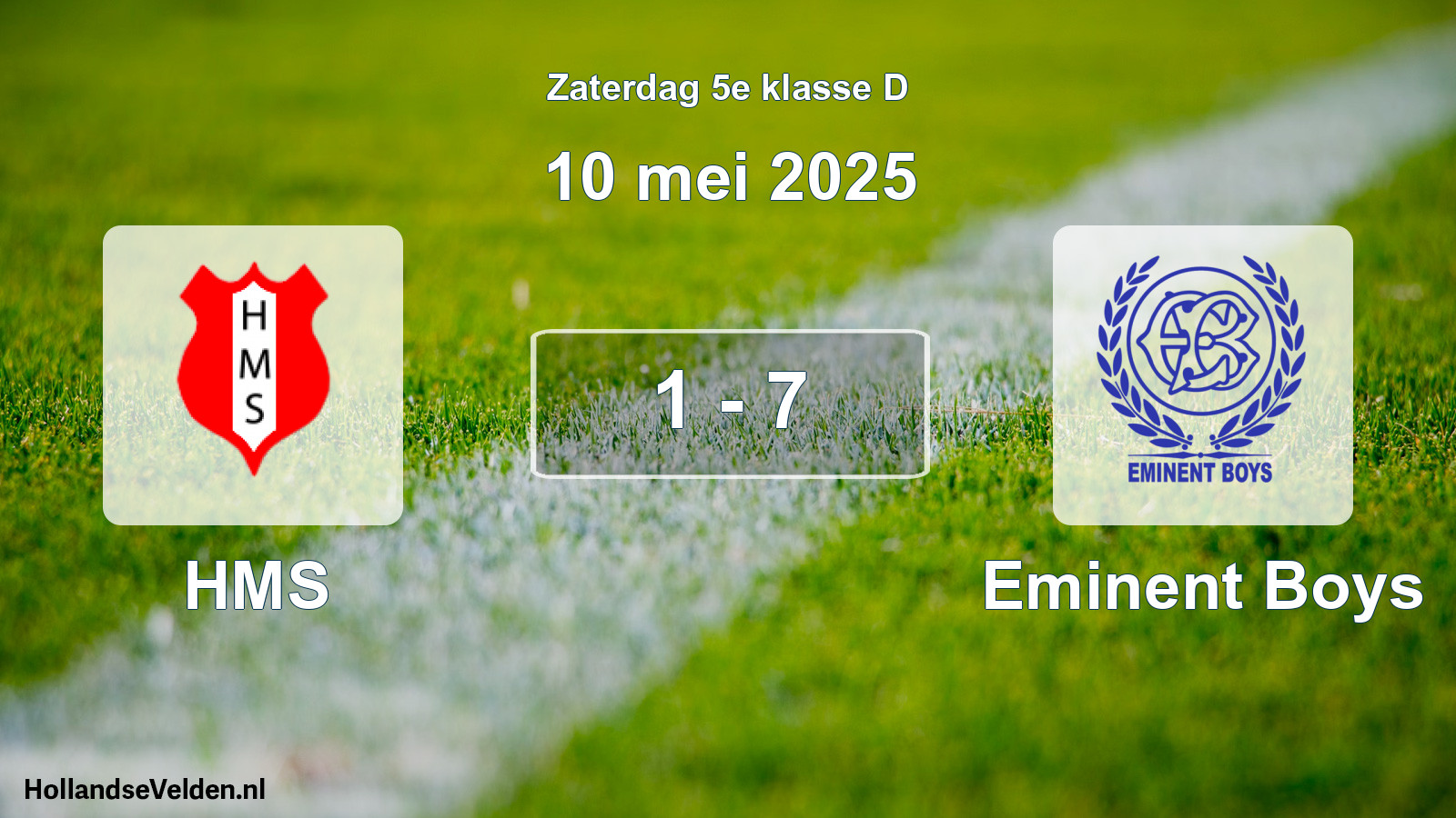 Total number of matches played: HMS - Eminent Boys 1 - 7 (10 May 2025)