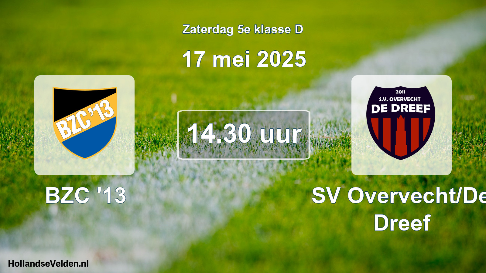 Scheduled Match: BZC '13 - SV Overvecht/De Dreef (17 May 2025)