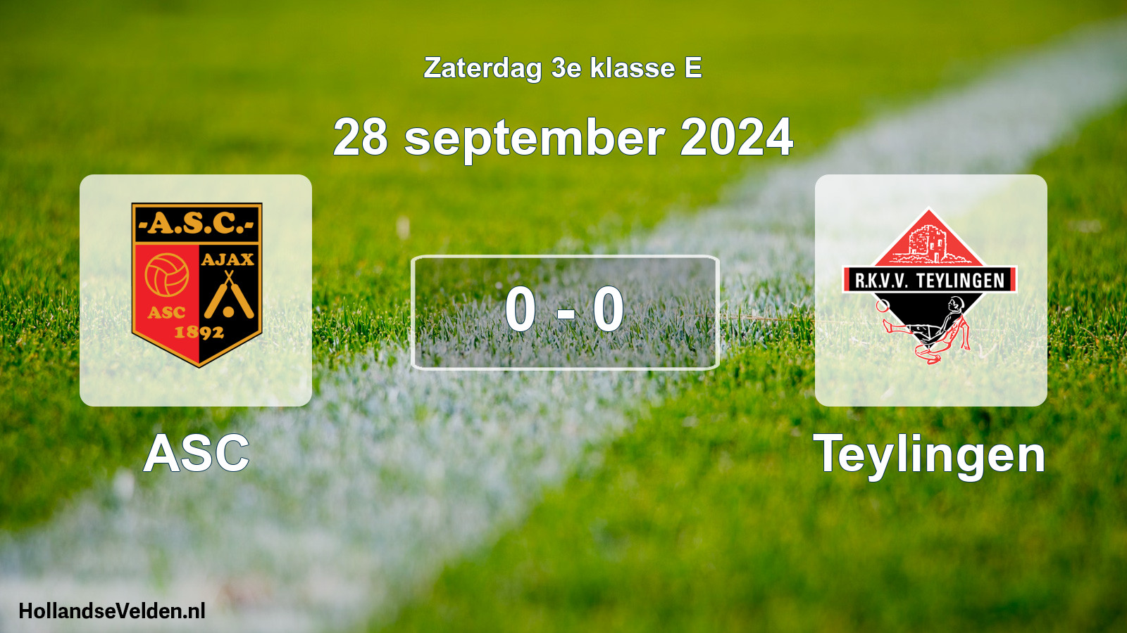 Total number of matches played: ASC - Teylingen 0 - 0 (28 September 2024)