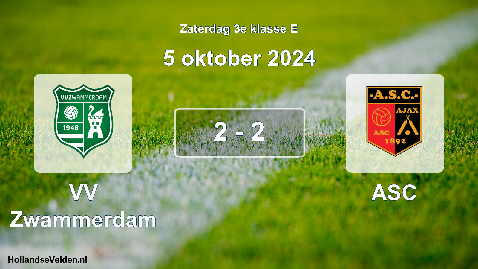Total number of matches played: VV Zwammerdam - ASC 2 - 2 (5 October 2024)