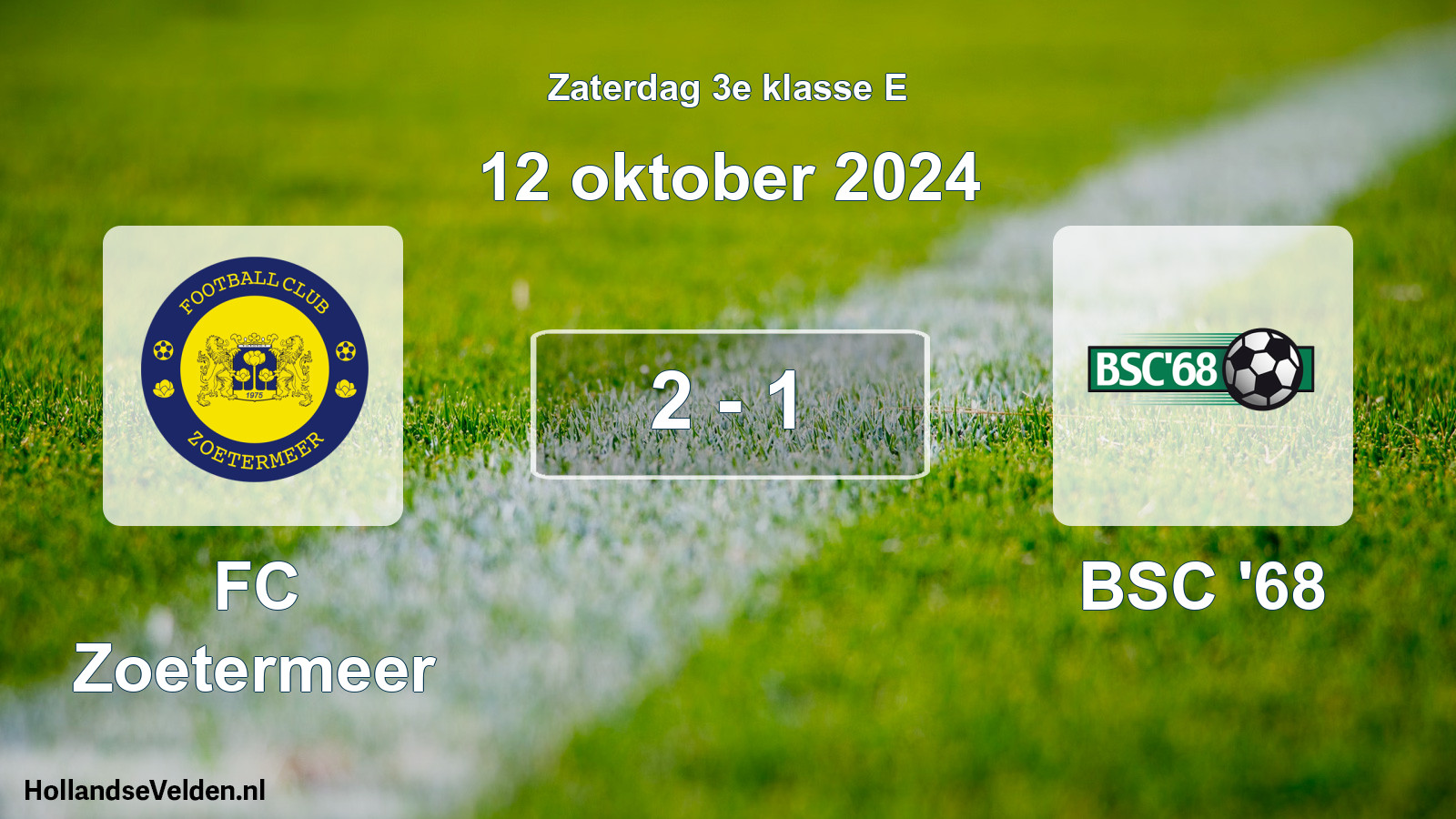 Total number of matches played: FC Zoetermeer - BSC '68 2 - 1 (12 October 2024)