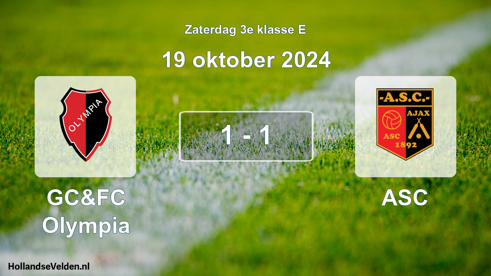 Total number of matches played: GC&FC Olympia - ASC 1 - 1 (19 October 2024)