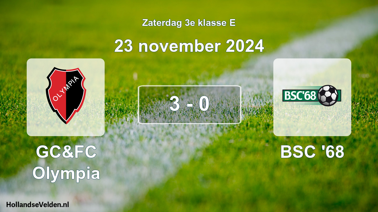Total number of matches played: GC&FC Olympia - BSC '68 3 - 0 (23 November 2024)