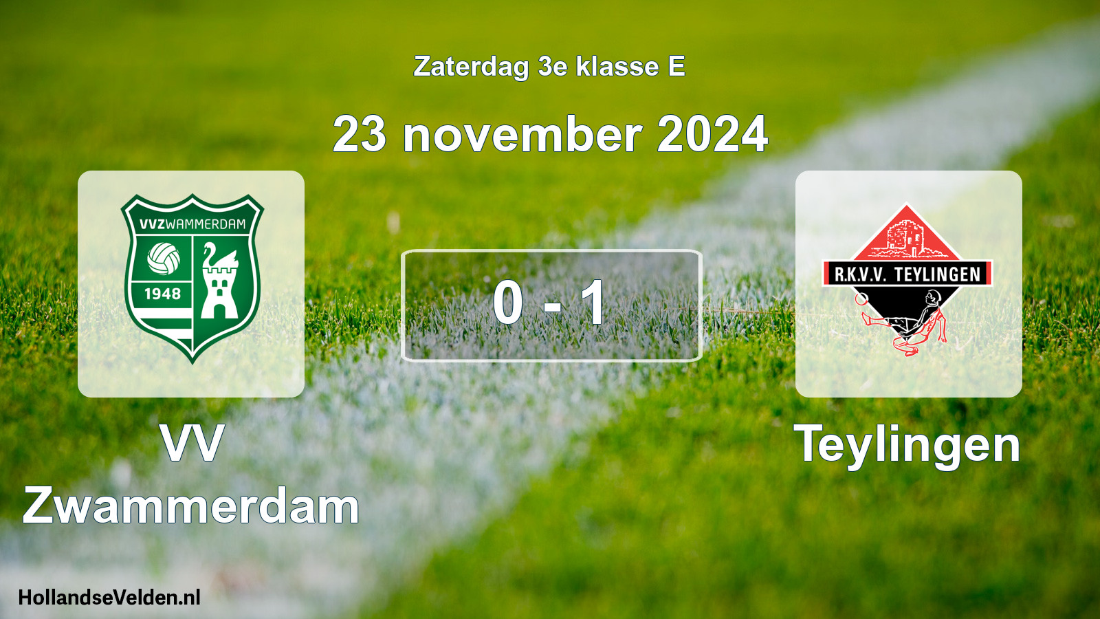 Total number of matches played: VV Zwammerdam - Teylingen 0 - 1 (23 November 2024)