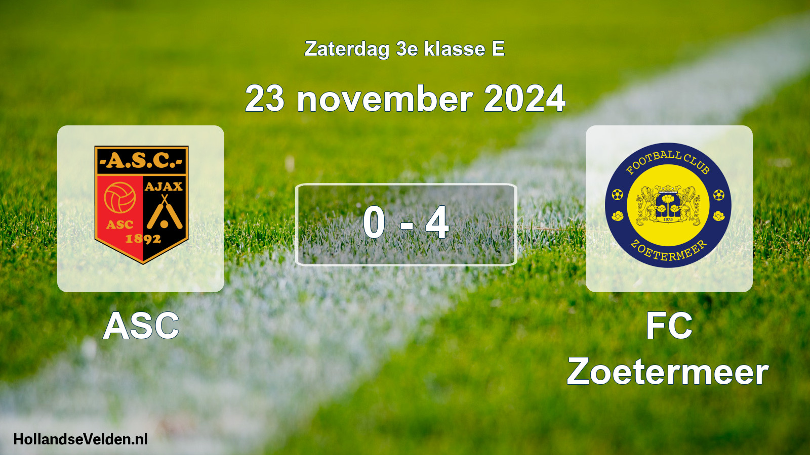 Total number of matches played: ASC - FC Zoetermeer 0 - 4 (23 November 2024)