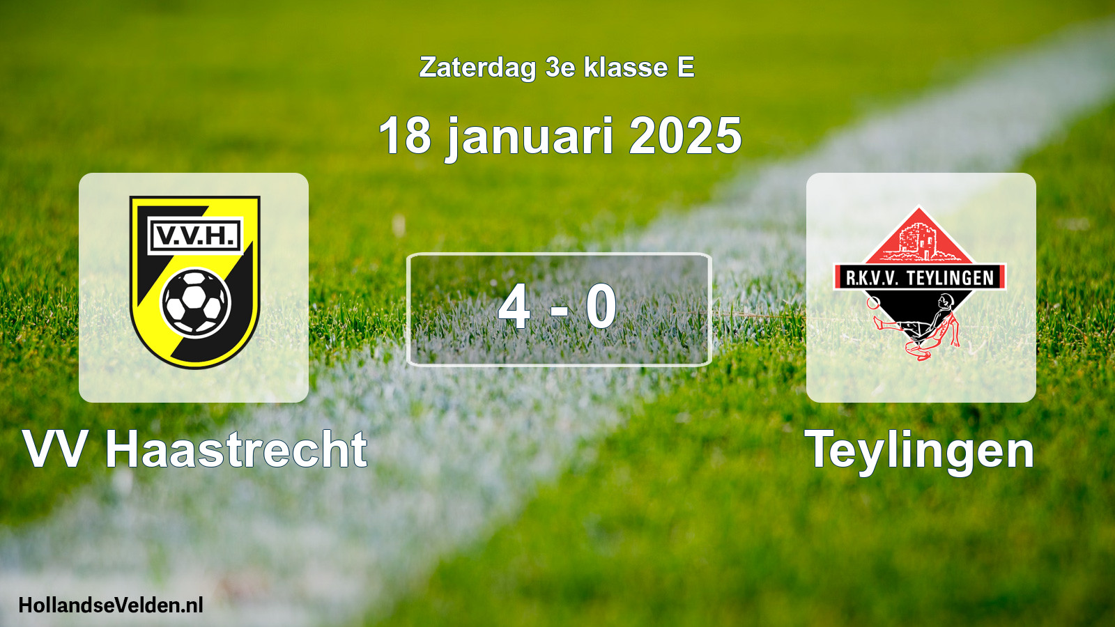 Total number of matches played: VV Haastrecht - Teylingen 4 - 0 (18 January 2025)