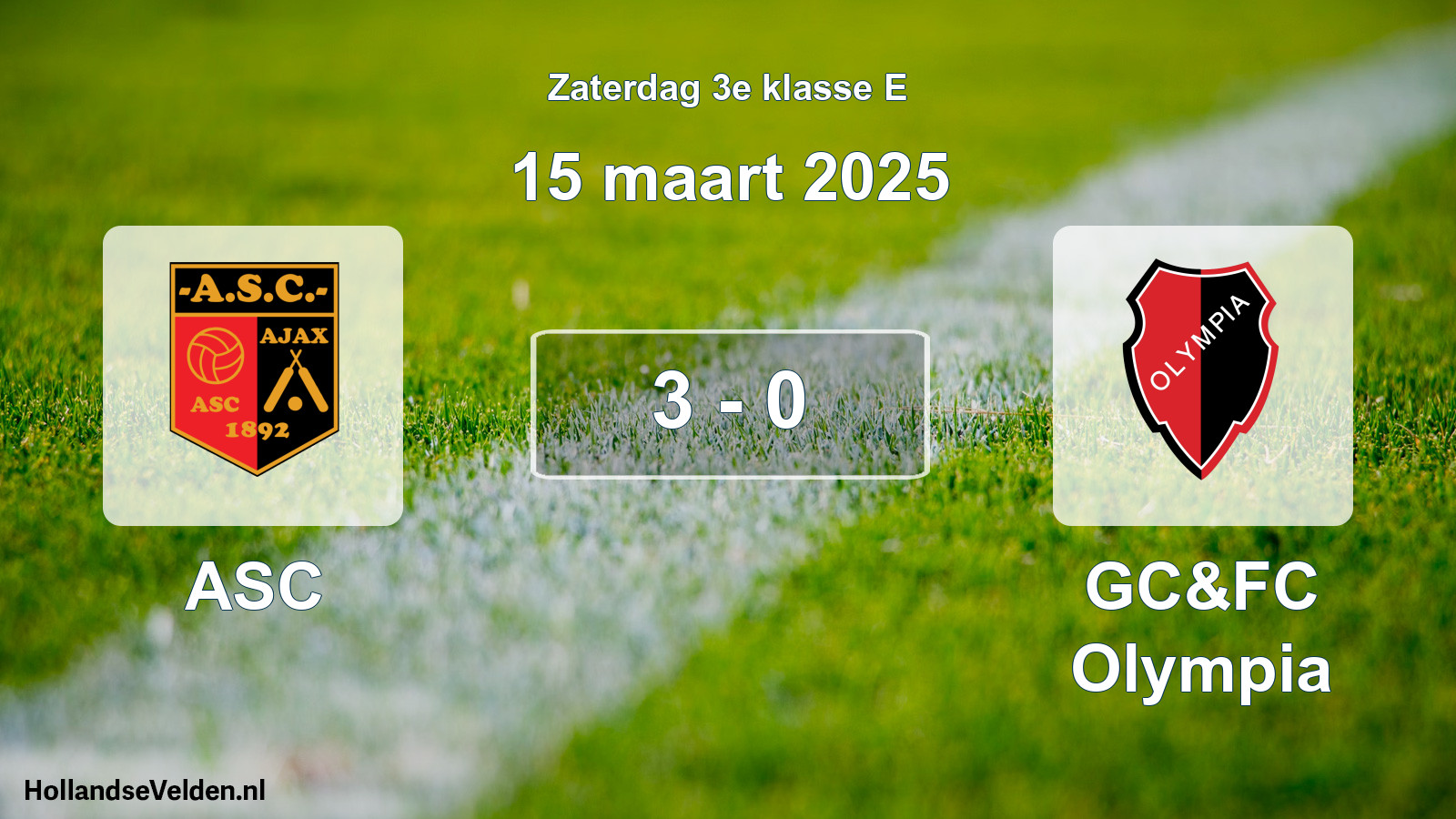 Total number of matches played: ASC - GC&FC Olympia 3 - 0 (15 March 2025)