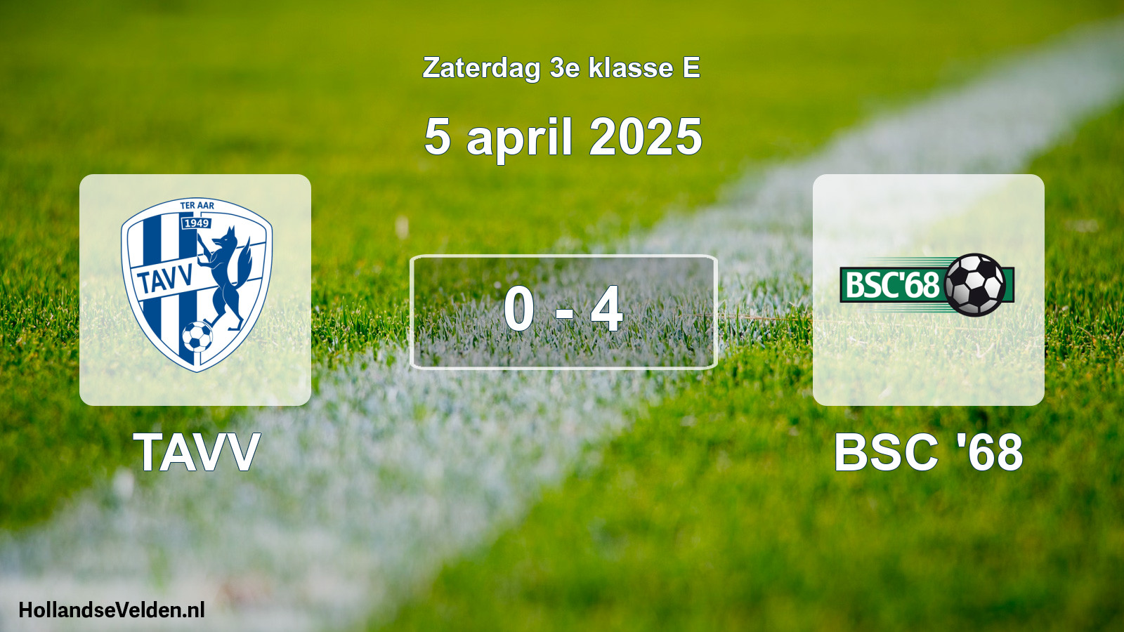 Total number of matches played: TAVV - BSC '68 0 - 4 (5 April 2025)