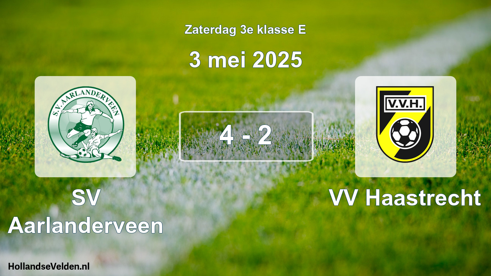 Total number of matches played: SV Aarlanderveen - VV Haastrecht 4 - 2 (3 May 2025)