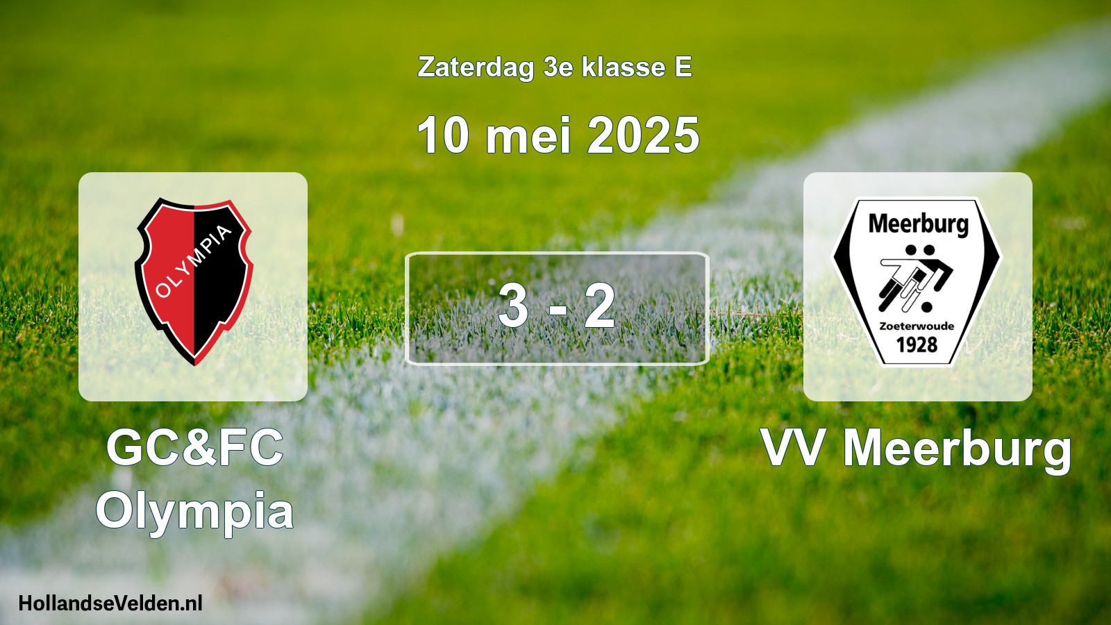 Total number of matches played: GC&FC Olympia - VV Meerburg 3 - 2 (10 May 2025)