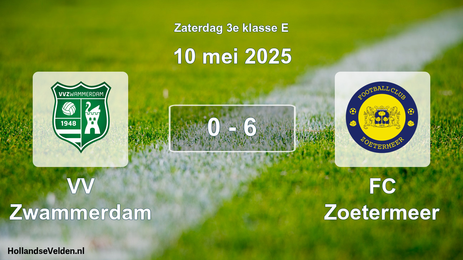 Total number of matches played: VV Zwammerdam - FC Zoetermeer 0 - 6 (10 May 2025)