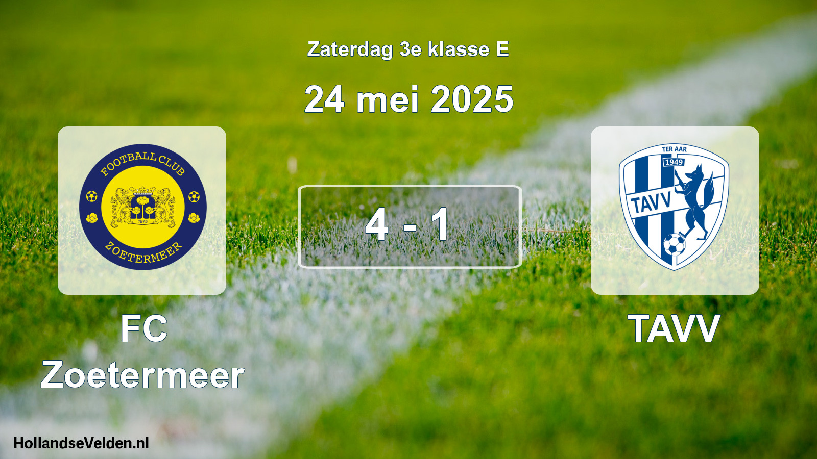Total number of matches played: FC Zoetermeer - TAVV 4 - 1 (24 May 2025)