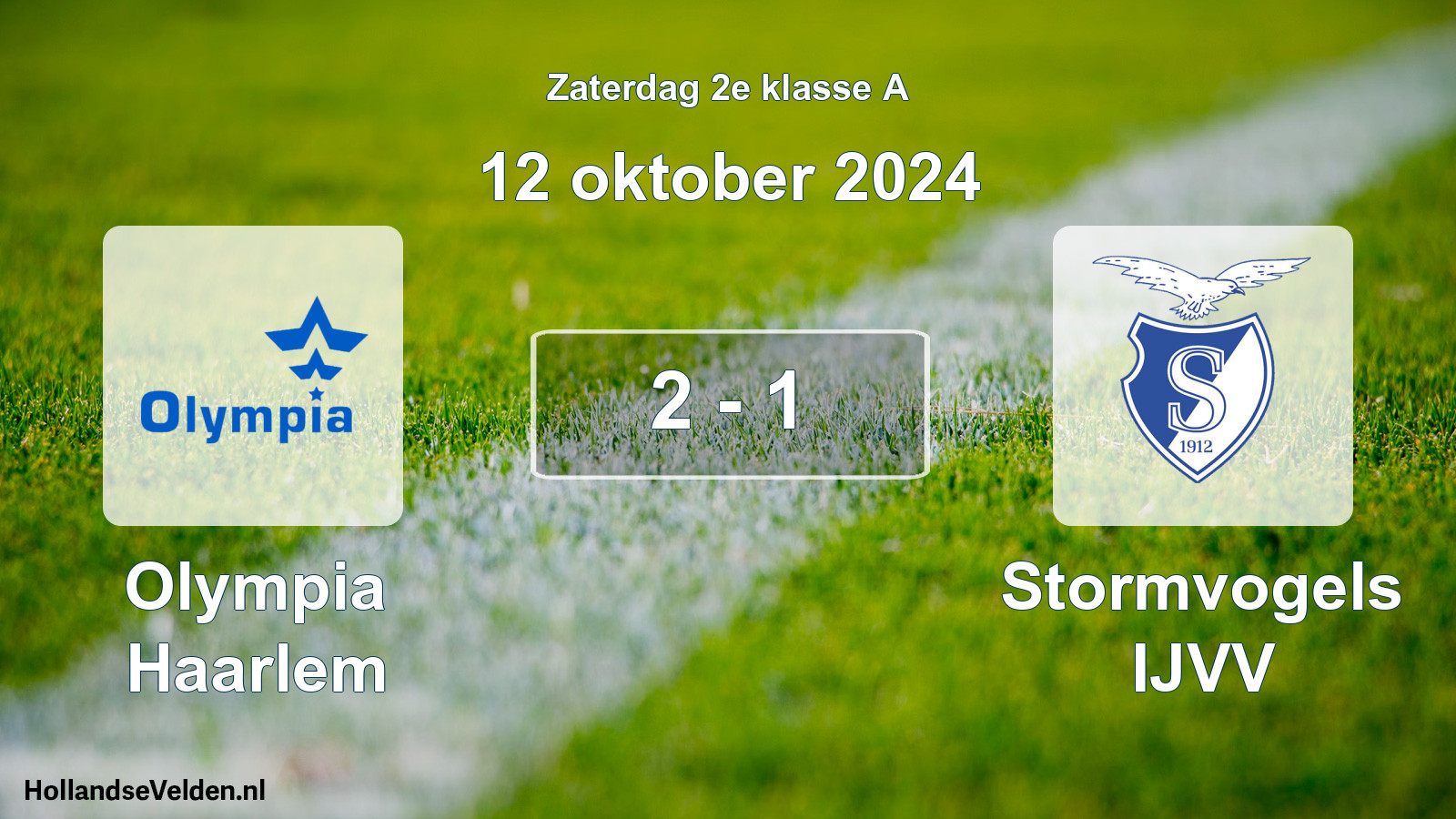 Total number of matches played: Olympia Haarlem - Stormvogels IJVV 2 - 1 (12 October 2024)