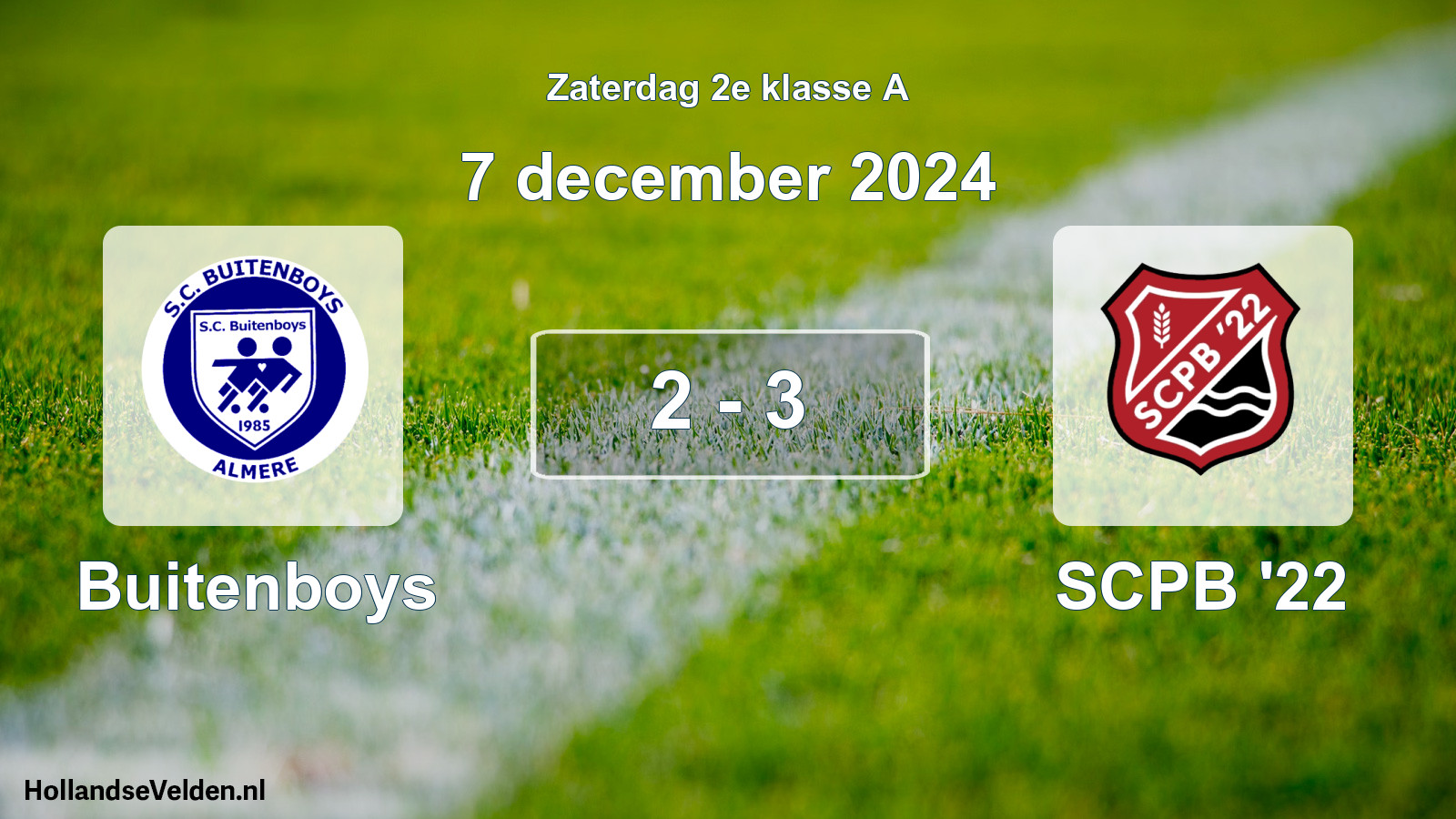 Total number of matches played: Buitenboys - SCPB '22 2 - 3 (7 December 2024)