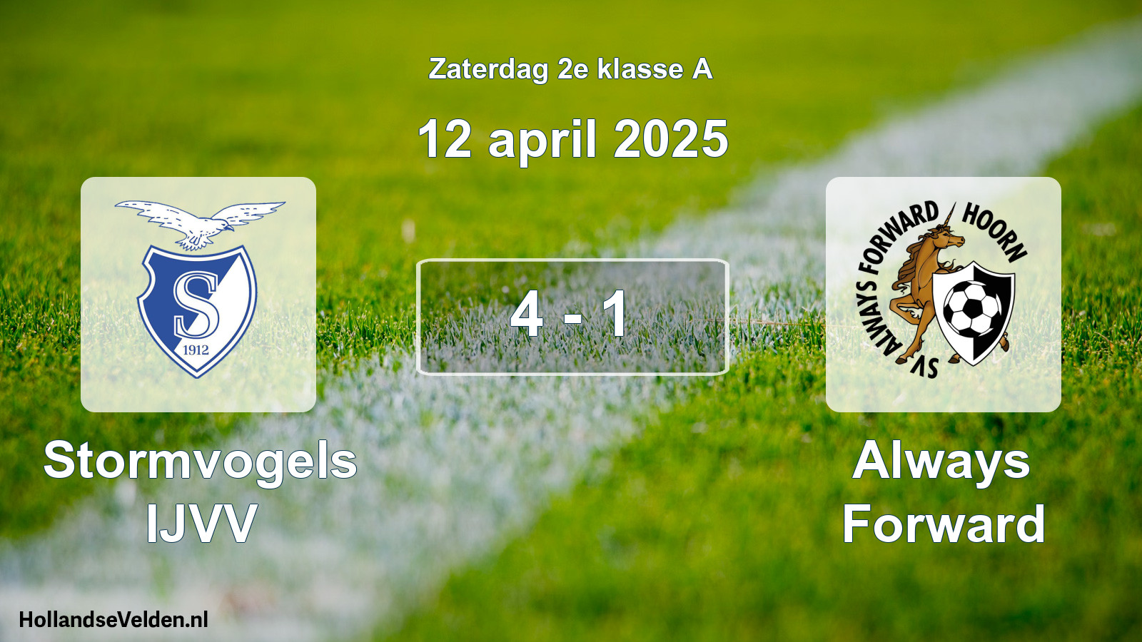 Total number of matches played: Stormvogels IJVV - Always Forward 4 - 1 (12 April 2025)