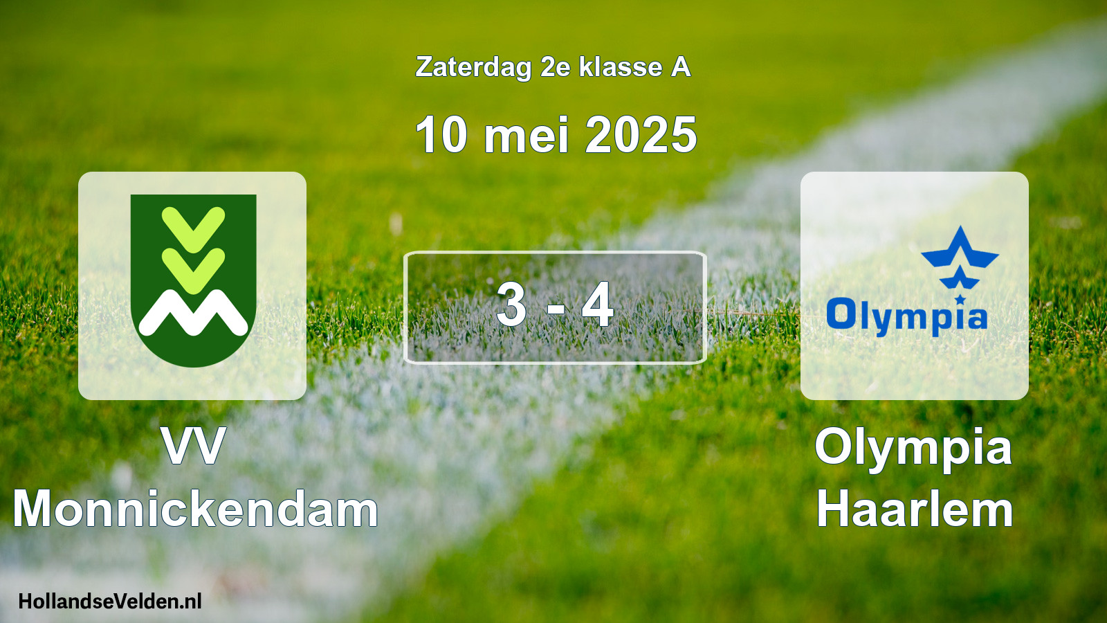 Total number of matches played: VV Monnickendam - Olympia Haarlem 3 - 4 (10 May 2025)