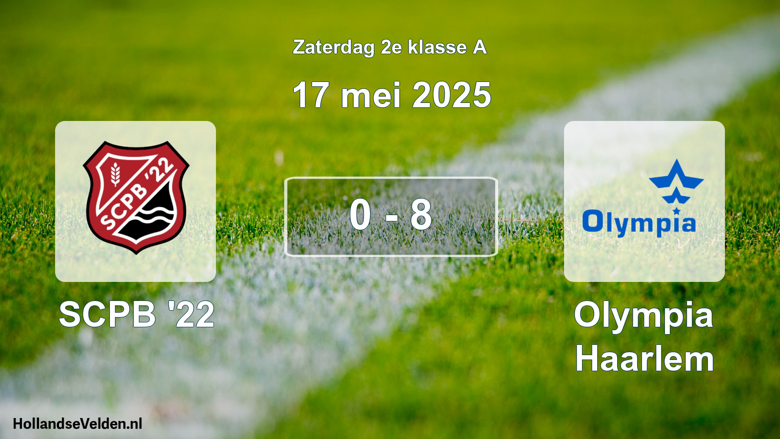 Total number of matches played: SCPB '22 - Olympia Haarlem 0 - 8 (17 May 2025)
