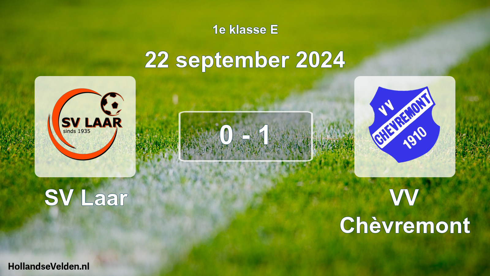 Total number of matches played: SV Laar - VV Chèvremont 0 - 1 (22 September 2024)