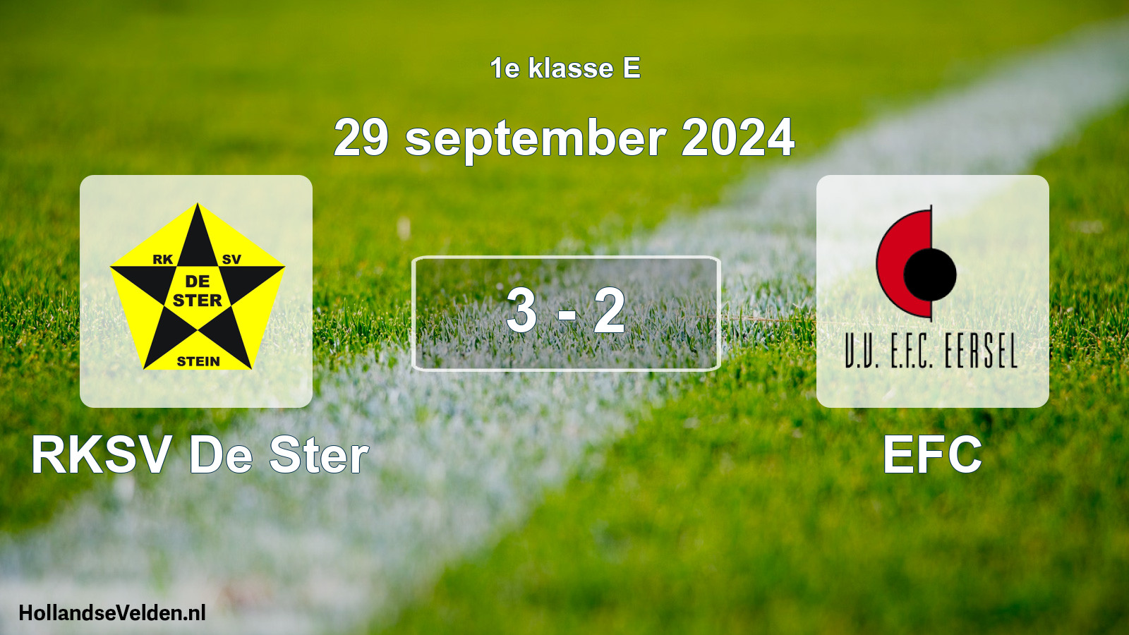 Total number of matches played: RKSV De Ster - EFC 3 - 2 (29 September 2024)