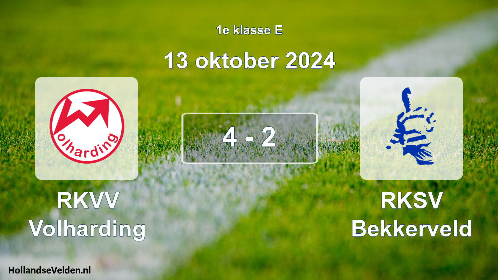 Total number of matches played: RKVV Volharding - RKSV Bekkerveld 4 - 2 (13 October 2024)