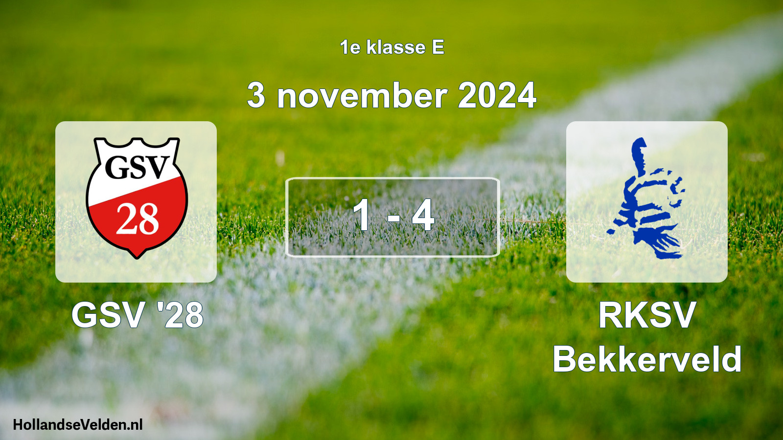 Total number of matches played: GSV '28 - RKSV Bekkerveld 1 - 4 (3 November 2024)