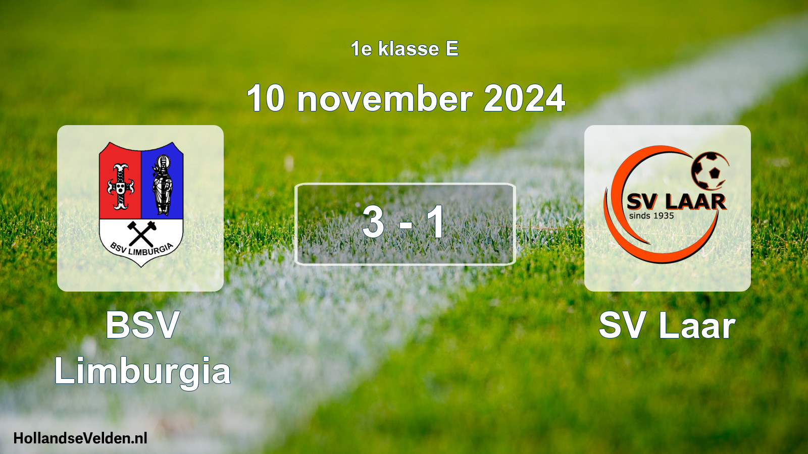 Total number of matches played: BSV Limburgia - SV Laar 3 - 1 (10 November 2024)