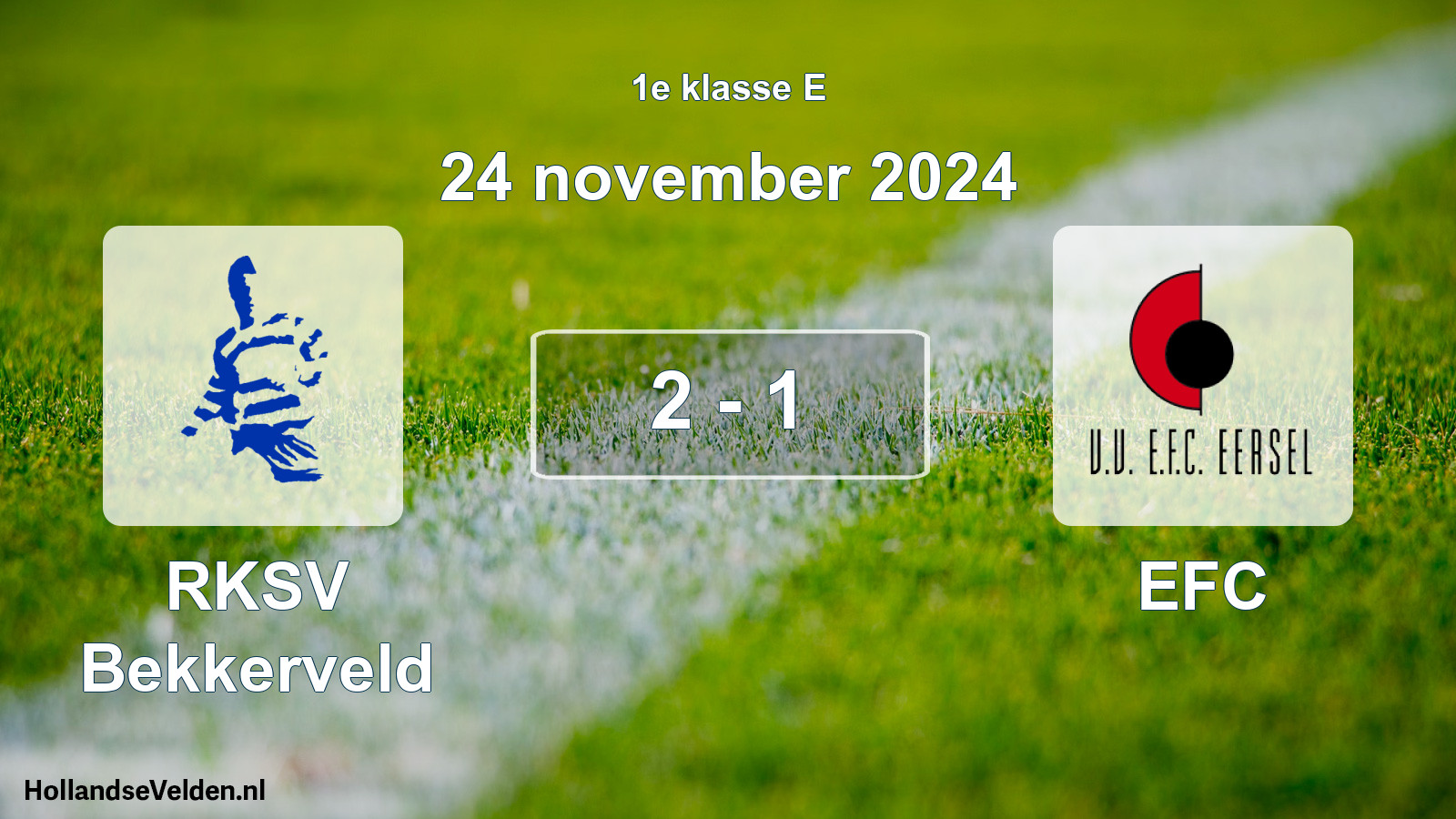 Total number of matches played: RKSV Bekkerveld - EFC 2 - 1 (24 November 2024)