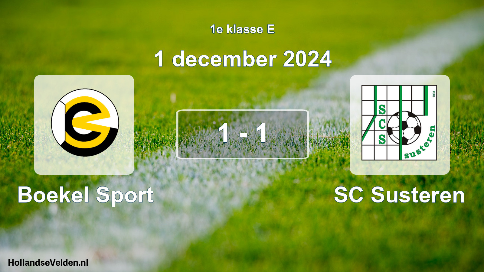 Total number of matches played: Boekel Sport - SC Susteren 1 - 1 (1 December 2024)