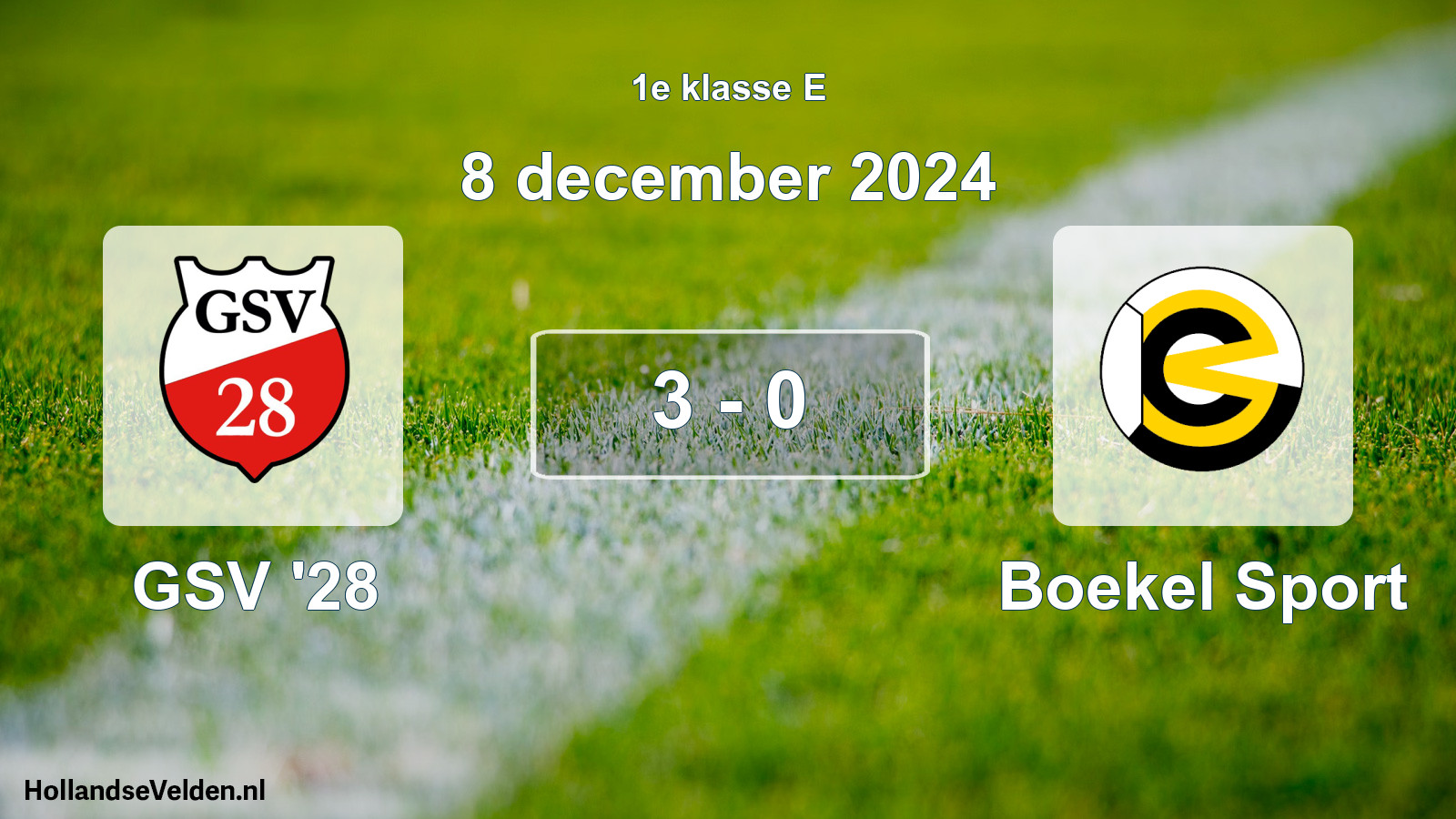 Total number of matches played: GSV '28 - Boekel Sport 3 - 0 (8 December 2024)
