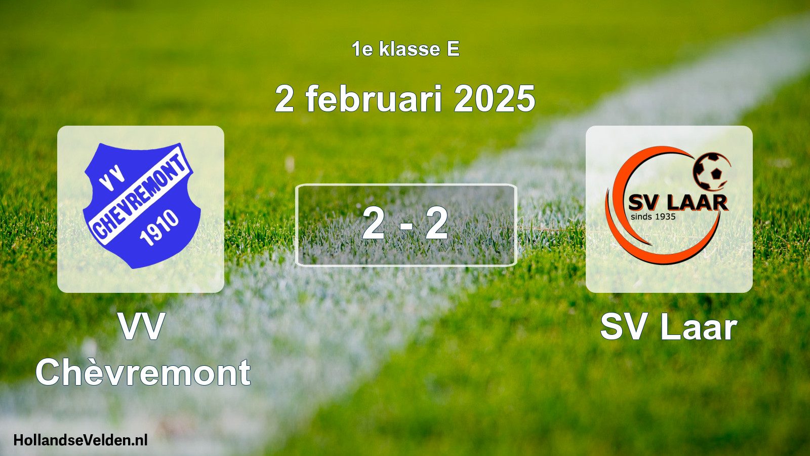 Total number of matches played: VV Chèvremont - SV Laar 2 - 2 (2 February 2025)