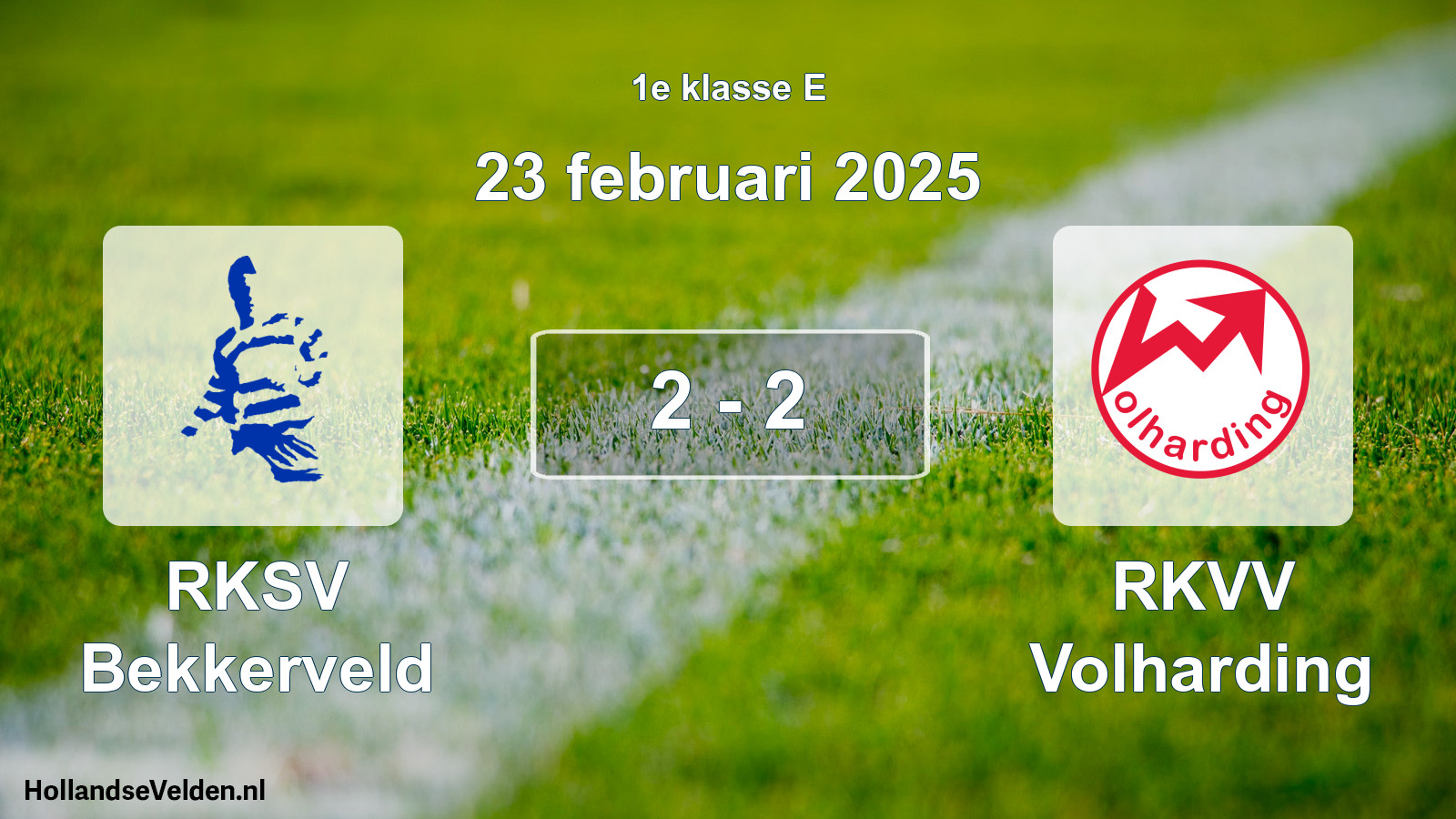 Total number of matches played: RKSV Bekkerveld - RKVV Volharding 2 - 2 (23 February 2025)