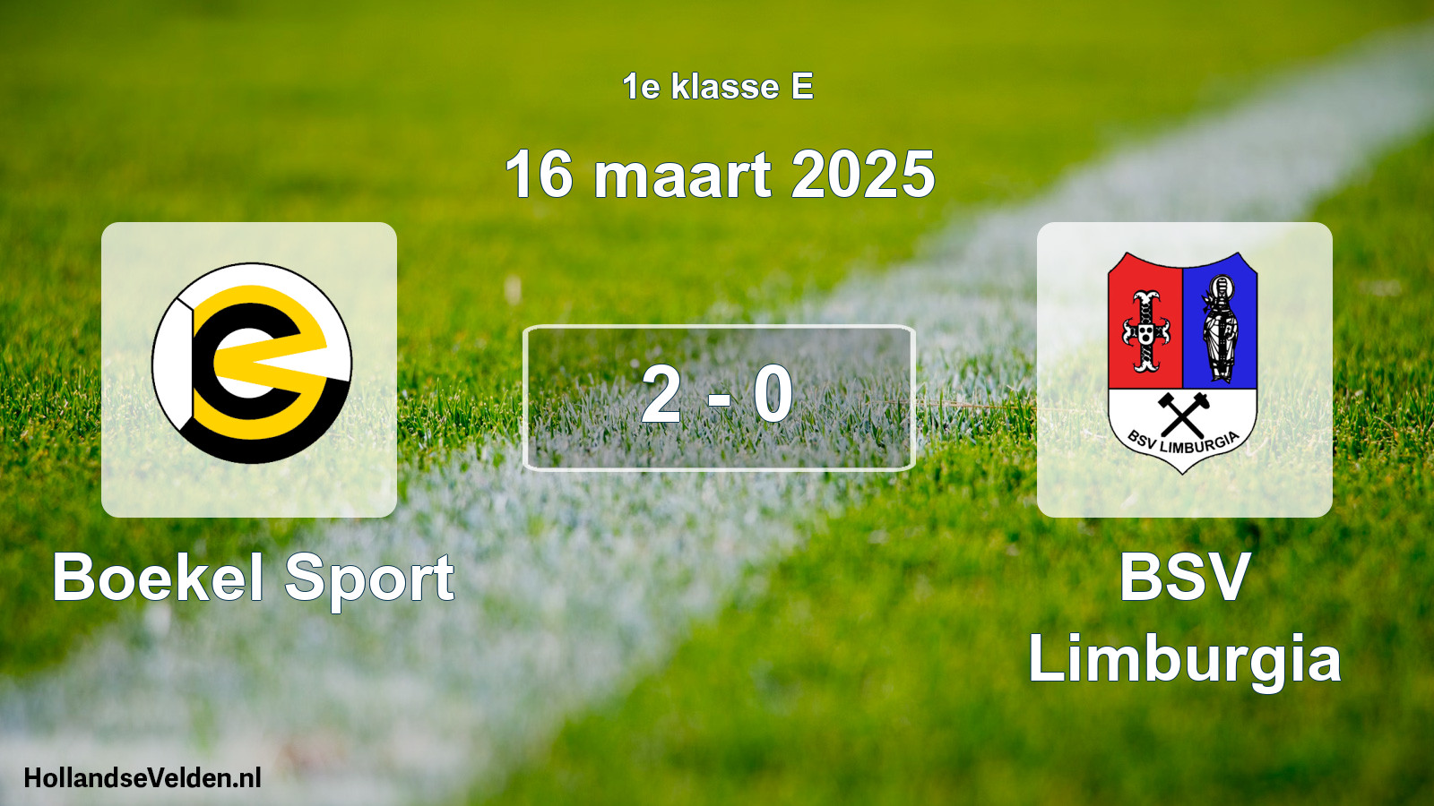 Total number of matches played: Boekel Sport - BSV Limburgia 2 - 0 (16 March 2025)