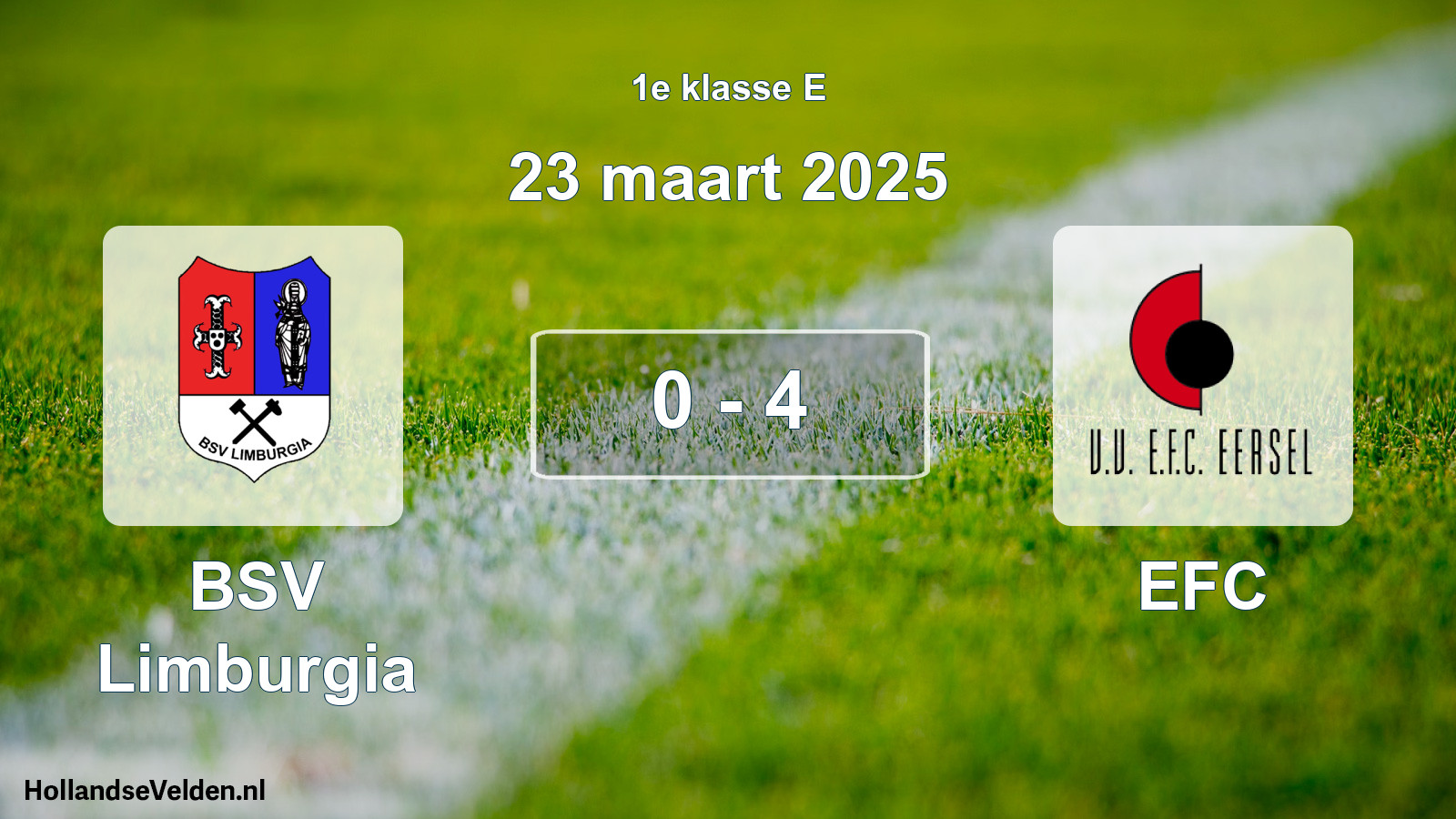 Total number of matches played: BSV Limburgia - EFC 0 - 4 (23 March 2025)