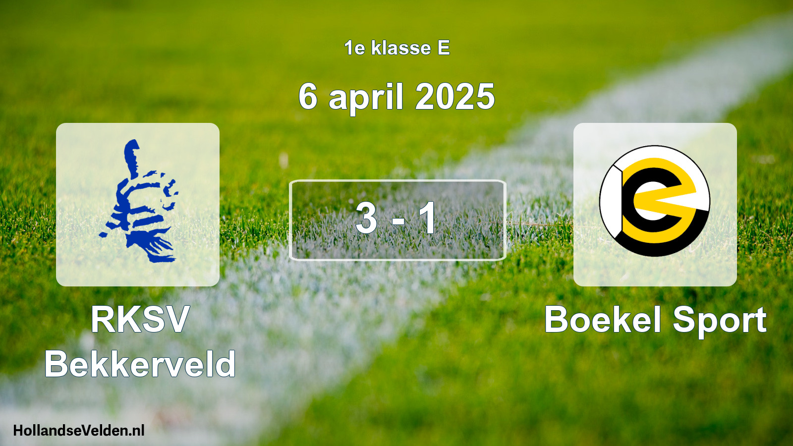 Total number of matches played: RKSV Bekkerveld - Boekel Sport 3 - 1 (6 April 2025)