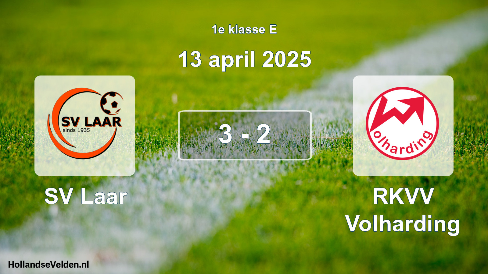 Total number of matches played: SV Laar - RKVV Volharding 3 - 2 (13 April 2025)