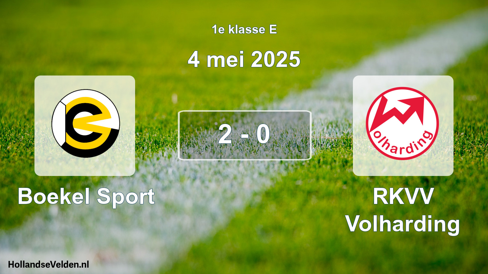 Total number of matches played: Boekel Sport - RKVV Volharding 2 - 0 (4 May 2025)
