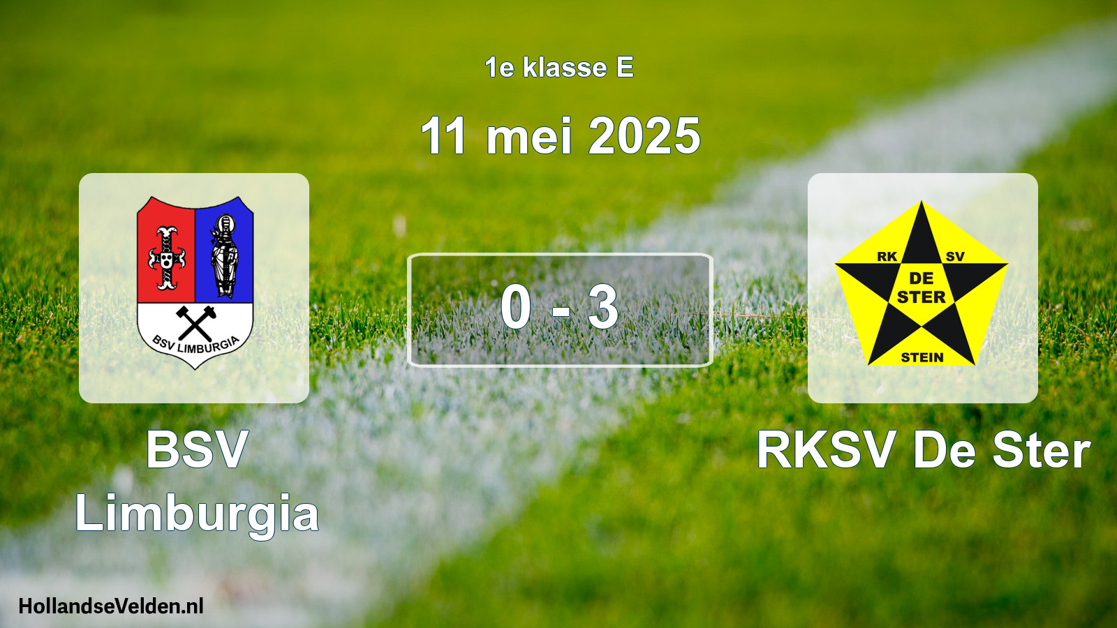 Total number of matches played: BSV Limburgia - RKSV De Ster 0 - 3 (11 May 2025)