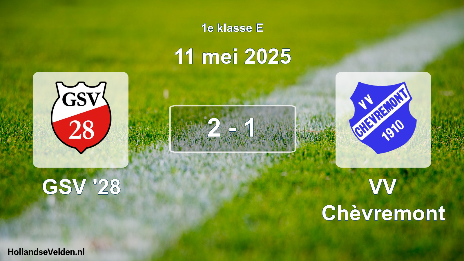 Total number of matches played: GSV '28 - VV Chèvremont 2 - 1 (11 May 2025)