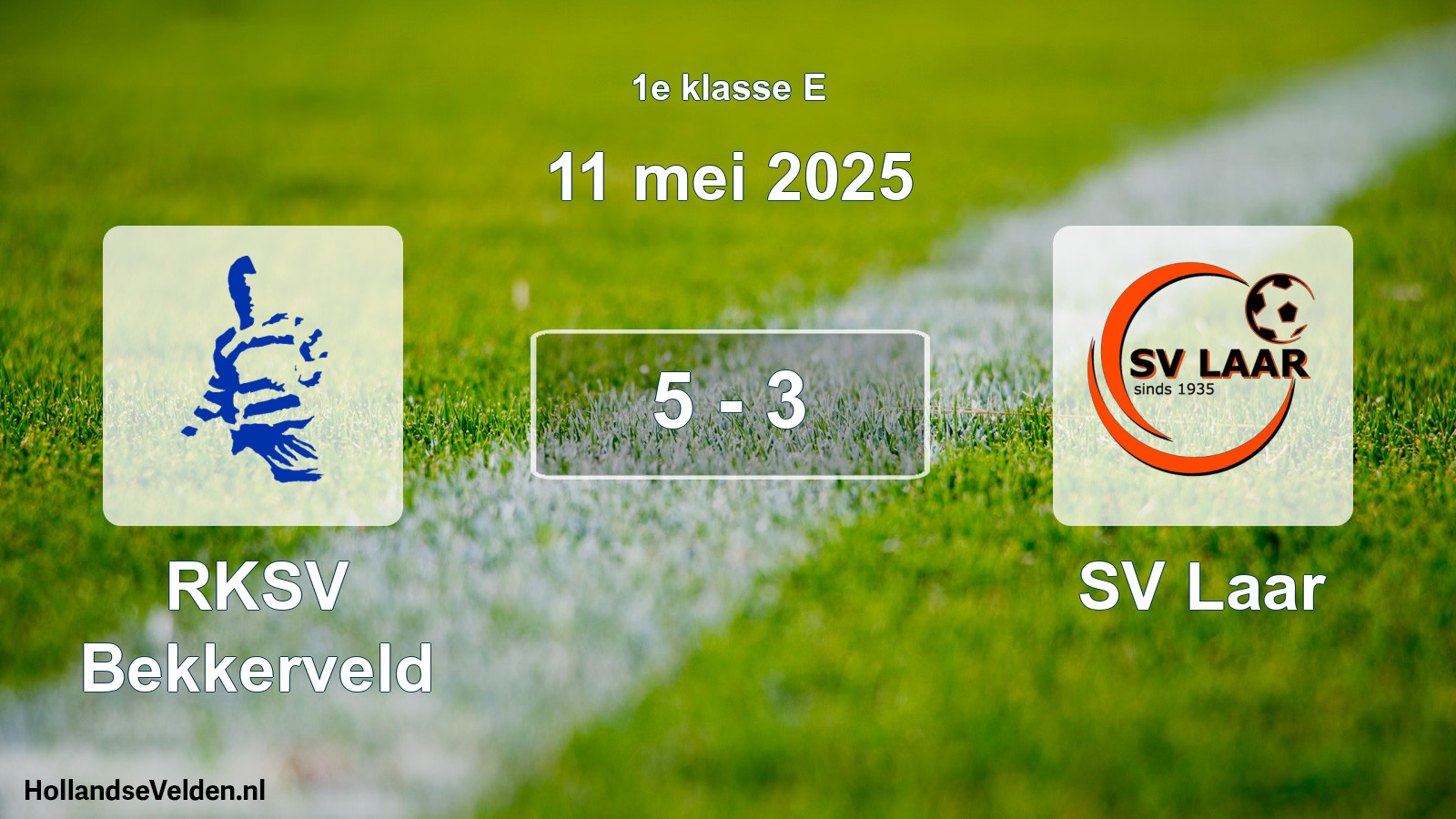 Total number of matches played: RKSV Bekkerveld - SV Laar 5 - 3 (11 May 2025)